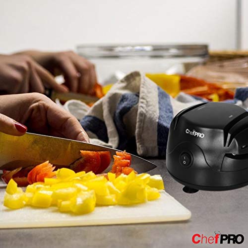 3In1 ELECTRIC KNIFE SHARPENER SYSTEM by ChefPRO, Great for Kitchen