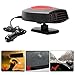 Portable Car Heater,Auto Heater Fan,Car Defogger, Fast Heating Quickly Defrosts Defogger 12V 150W Auto Ceramic Heater Fan 3-Outlet Plug in Cig Lighter (Red)