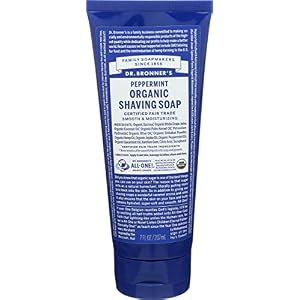 Dr. Bronner’s Certified Organic Body Care Spearmint Peppermint Shaving Gels 7 fl. oz. (a)