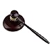 Vktech® Wooden Handcrafted Wood Gavel Sound Block for Lawyer Judge Auction Sale (Style I)
