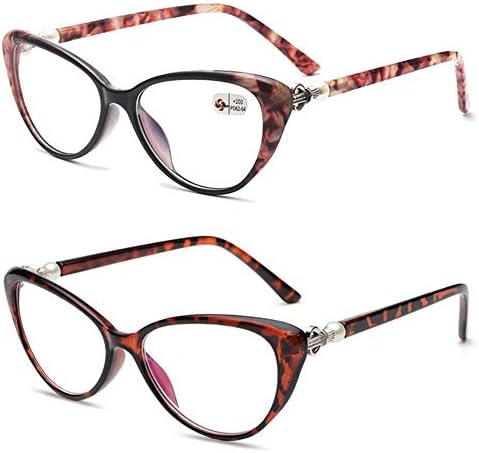 VEVESMUNDO Reading Glasses Women Ladies Cateye Vintage Retro Floral Stylish Trendy Eyeglasses Readers For Elderly 1.0 1.5 2.0 2.5 3.0 3.5 4.0
