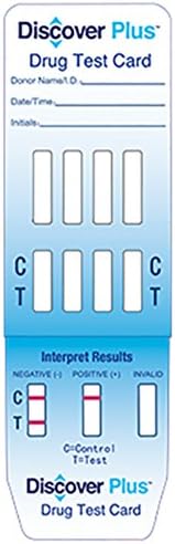 DISCOVER PLUS 8 Panel DIP Card - (THC/COC/AMP/OPI/mAMP/PCP/BAR/BZO)
