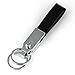 maycom® Detachable Through Waist Belt Double Loops Black Leather Strap Keyring Keychain Key Chain Ring Key Fob Keychains 84015