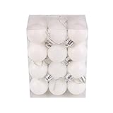 Sumen 24-Pack 30mm Christmas Tree Ball Bauble Hanging Home Party Decor (White)
