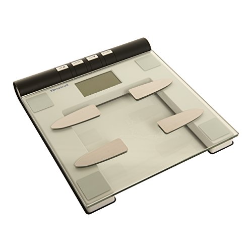Brecknell na BFS-150 Digital Body Fat Bathroom Scale, 396 lb. Capacity, 12 User Memory, Easy to Clean Top, Large LCD, Glass Top, White