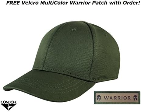 Condor Flex Tactical Team Cap (OD Green) + FREE Warrior Patch (Large/X-Large)