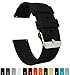 BARTON Quick Release Silicone - Choose Color & Width (16mm, 18mm, 20mm or 22mm) - Soft Rubber Watch Bands