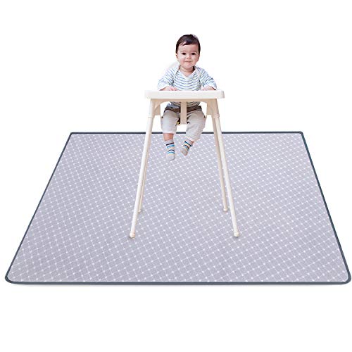 Splat Mat for Under High Chair Floor Mat Baby Waterproof Anti-Slip Splash Mess Mat Portable Play Mat and Table Cloth 51"