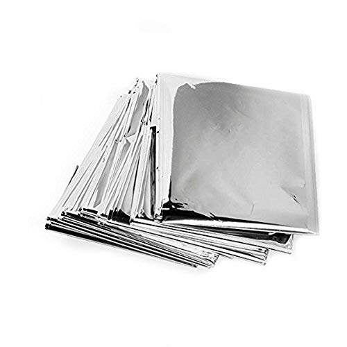 BeTter Outdoor 82″ x 55″ Emergency Silver Blankets,Space Blanket 5 Pack