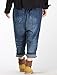 Mordenmiss Women's New Casual Wide Leg Pants Side Pockets Denim Haren Pants Large Style 1-Blue