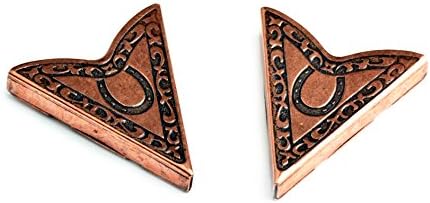 Antiqued Copper Finish Western Collar Tip w/8x6mm Bezel