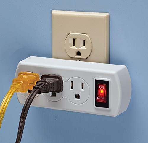 Triple Plug Outlet Adapter with On/Off Switch