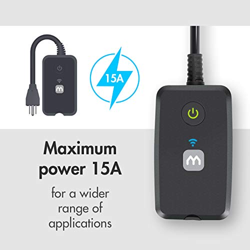iMagic 15A Smart Plug, Outdoor Wi-Fi Outlet Works with Alexa, Google Home for Voice Control, Remote Control with Smartphone, 15A Max for More Appliances, Timer, No Hub Required, FCC Certified(2 Pack)