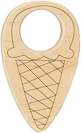 Wood Baby Teether Toy (Made in USA) (Ice Cream Cone)