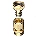 Gorilla Easy Connect Garden Hose Quick Connect Fittings ¾ Inch GHT Solid Brass Leak Proof to 200 PSI Heavy Duty