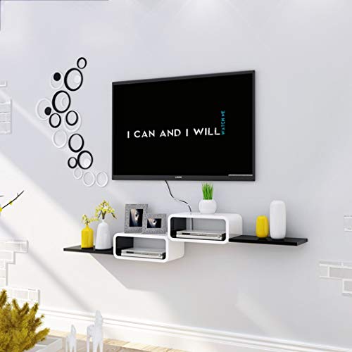 Floating Shelf White Floating Shelf Wall Mount TV Cabinet Shelf Storage Unit Shelf for DVD/Blu-Ray Players Satellite TV Box Cable Box (Color : C) - Thumbnail 3