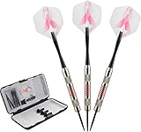 Fat Cat Pink Lady Steel Tip Darts with Storage/Travel Case, 20 Grams