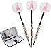 Fat Cat Pink Lady Steel Tip Darts with Storage/Travel Case, 20 Grams