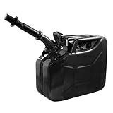 Wavian USA JC0010BVS Authentic NATO Jerry Fuel Can and Spout System Black (10 Litre)