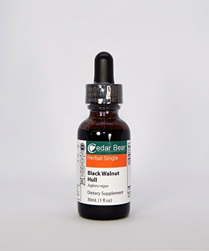 Black Walnut Hull [Juglans Nigra], 1 Fl oz Liquid Herbal Supplement by Cedar Bear Naturales (1 oz)