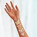 Big Gold Same P Forever Banner - 7.8 Inch Tall Letters, Bachelorette Party Decorations Set with Bonus Tattoos, Hen Party Banner Sign Decorations and Supplies Kit for Bridal Shower