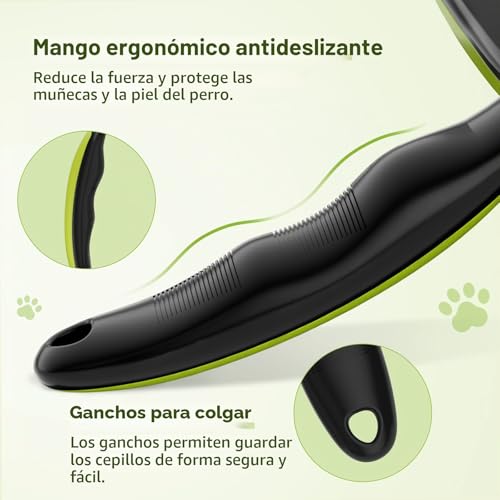Pecute Brush Dogs and Cats Comb for Pets Remove and Remove Dead Hair Carda with Flexible Stainless Steel Picks for Detangling and Combing Pets, Reduces 95% Comfortable Loose Hair
