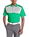 PGA TOUR Men's Golf Performance Short Sleeve Three Color Blocked Polo Shirt