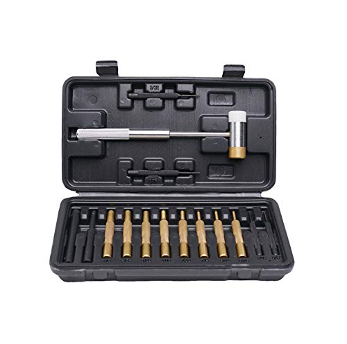 HimaPro Punch Set with Brass, Steel, Plastic Punches and a Dual Head Hammer for Gunsmithing