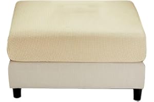 MERCRI Super Stretch Soft Fit Ottoman Cover Rectangle Ottoman Slipcovers for Foot Stool 16x25in/41x64cm 31x38in/79x97cm Furniture for Living Room with Nonslip Elastic Bottom，Removable Washable ( Color : #3 ,