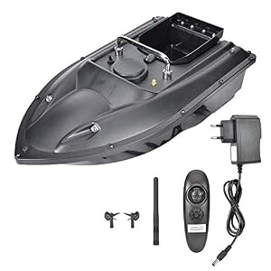 Alomejor1 Fish Finder 1.5kg Chargement 300m Télécommande Bateau Amorce De Pêche Rc Bateau 100-240v Fish Amorce Bateau