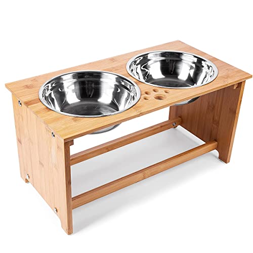 VaygWay Elevated Dog Bowls Diner Adjustable Raised Pet Bowl for Cat