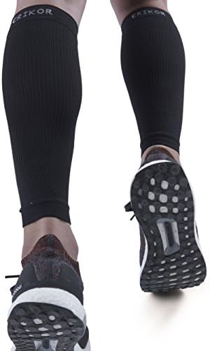 Crikor Calf Compression Sleeve (1-Pair) Improves Circulation and Recovery for Shin Splint, Calf Pain, Swelling, Leg Cramps - Man Women Runners Guards Sleeves for Running, Cycling, Maternity, Travel