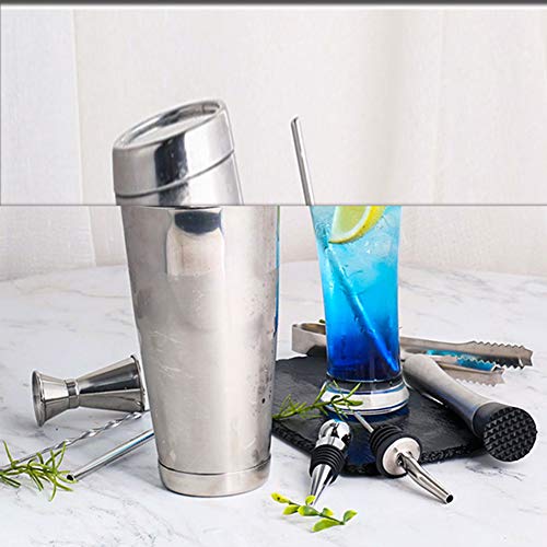 Cocktail Set, 19-Teiliges Cocktail Shaker Set, Edelstahl-Barkeeper-Kit Mit Boston-Cocktail-Shaker Für Party, Bar… – Bild 3