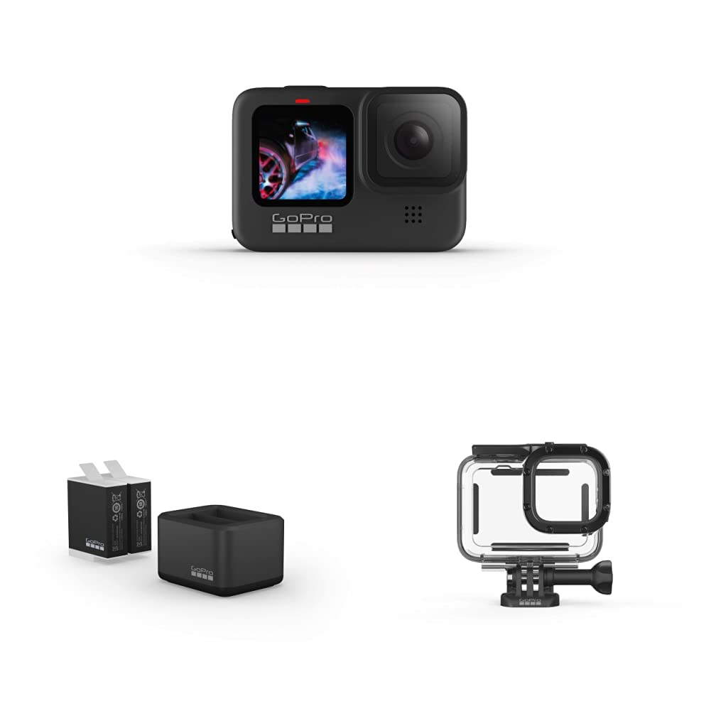 GoPro HERO9 Black - Waterproof Action Camera & Dual Battery 
