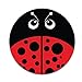 Non-Slip Round Mousepad, FINCIBO Red Ladybug Mouse Pad for Home, Office and Gaming Desk