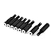 uxcell 8pcs Plastic Head 3.5mm Audio Stereo Female Jack Adapter Coaxial Connector Convertor