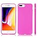 technext020 iPhone 7 Plus Hot Pink Case/iPhone 8 Plus Hot Pink Case, Shockproof Ultra Slim Fit Silicone TPU Soft Gel Rubber Shock Resistance Protective Back Bumper for iPhone 7 Plus/iPhone 8 Plus