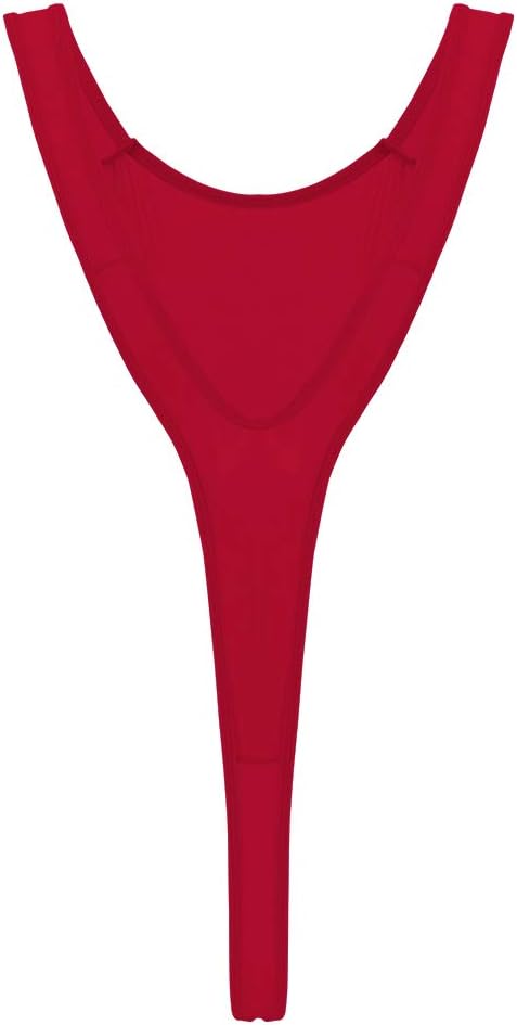 IWEMEK Women Slingshot Bikini One Piece Mankini Swimwear Micro Underwear Leotard Swimsuit Sexy Mini Bra Teddy Thong Bodysuit Exotic V-String Stretchy Lingerie Sling Shot Monokini Sleepwear