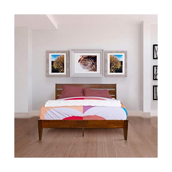 Acacia Emery 14 Inch Wood Platform Bed Frame with Headboard, Queen