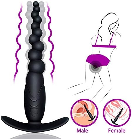 ONGXN Toys Adult Women Vibrating A-ň-a-l Plug Beads Būtt Plug Waterproof Silicone A-ň-a-l Víbrḁţọr Pró's'táte Maśśagé Men Más-tuŗbation Adult Sexxxz Toys For Women