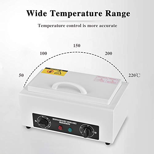 Soiiw Heat Sterilizer NV-210 300W 1.5L w/Timer Disinfection Box Manicure Pedicure SPA Salon Equipment for Sundry Beauty Hair Nail Metal Tools