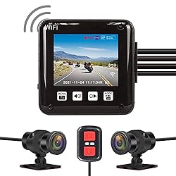 VSYSTO WiFi Motorcycle Dash Cam, 2 Inch Screen All