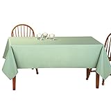 Basic Rectangular Tablecloth Table Linens, Sage Green, 60