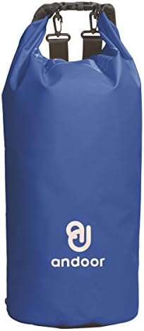 Andoor Waterproof Dry Bag 15L -Dry Sack With Shoulder Strap For Kayaking Camping Beach Boating Hiking and Fishing (Blue)