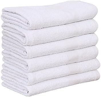 Cotton-Salon Towels Gym-Towel Hand-Towel - ( 24-Pack, White, 16x27 Inch ) Economy Grade 100% Pure cotton