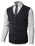 H2H Mens Casual V-Neck Sleeveless Pullover Sweater
