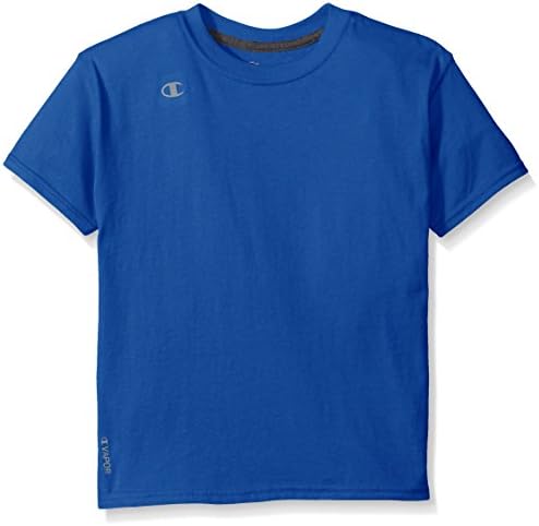 Champion Boys Big Boys' Vapor Cotton Short Sleeve Tee, Athletic Royal Blue, Medium