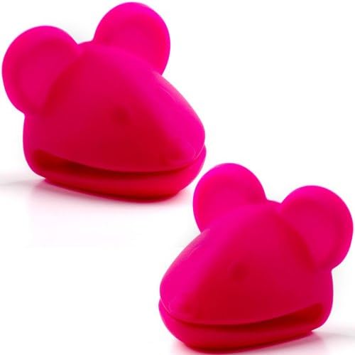 Kitchen Kritters - Animal Pot HoldersMatching Sets of 2 (Hot Pink Mouse)