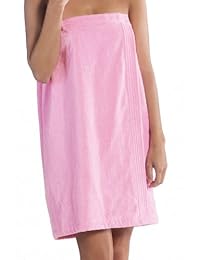 Toalla de tejido de rizo con abrojo para dama, talla única, Rosado