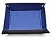 DND Dice Tray - Dice Rolling Tray Leather Collapsible Tray for Tabletop RPG D&D (DND) Pathfinder Role Playing Game (Blue)